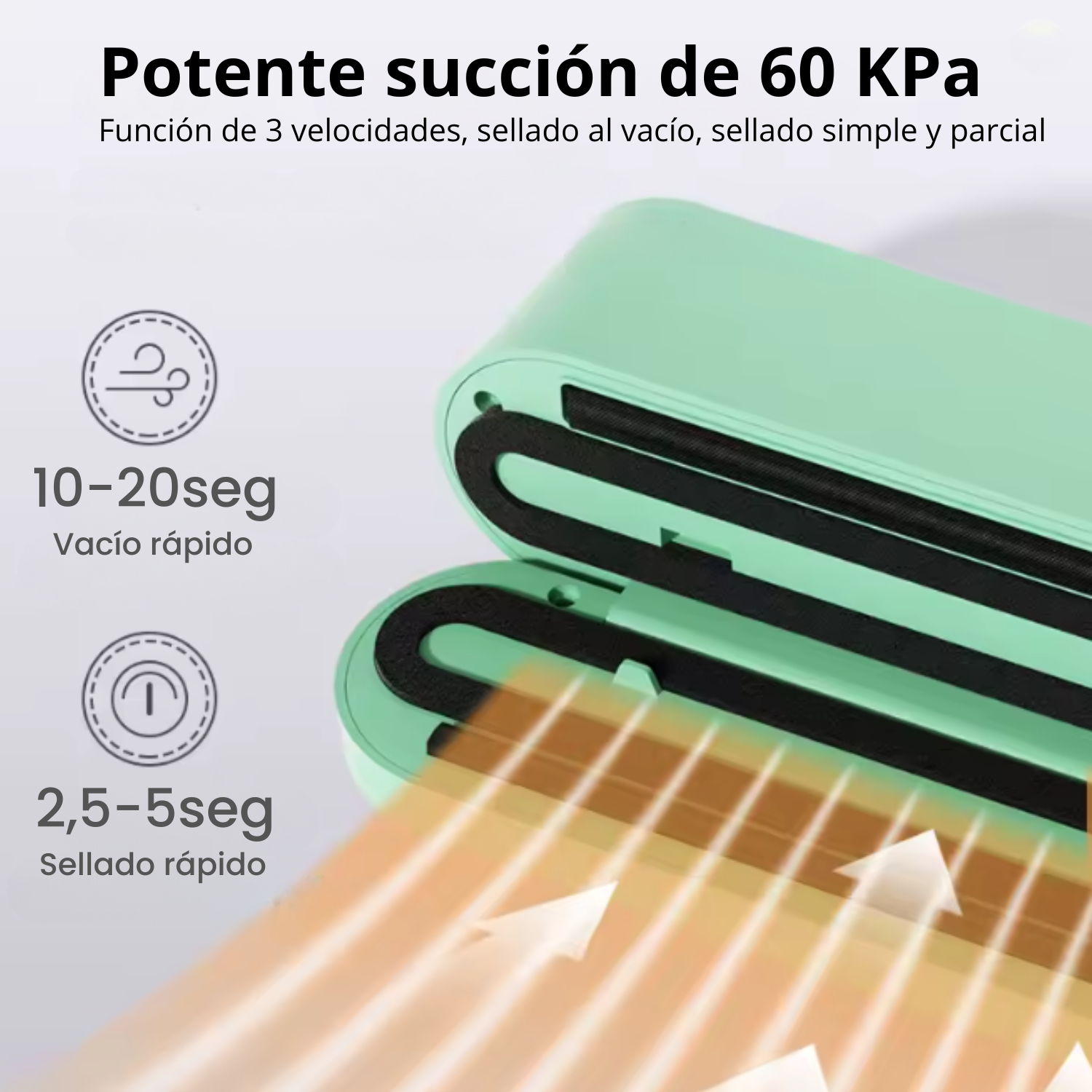 Mini Sellador al Vacío Portátil USB – Recargable para Alimentos Secos y Húmedos