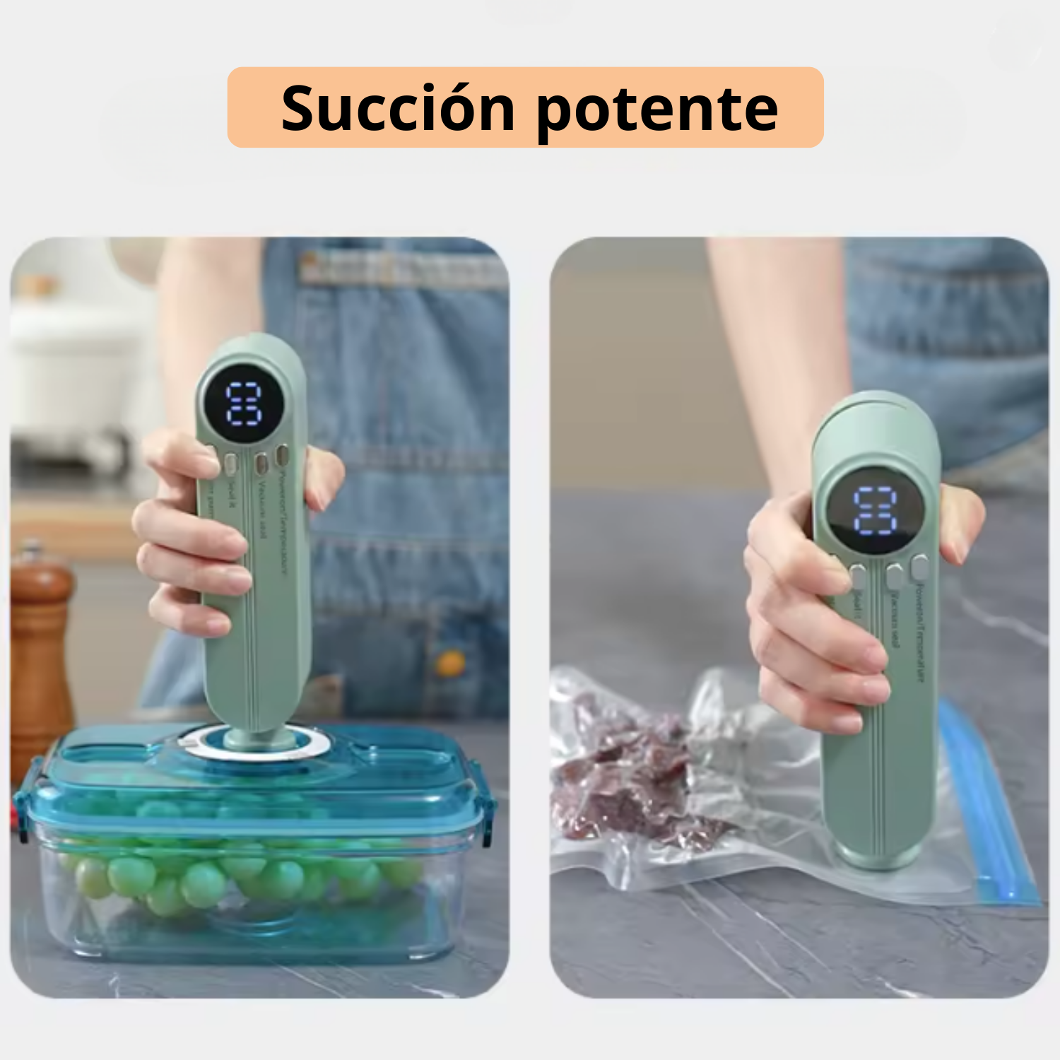 Mini Sellador al Vacío Portátil USB – Recargable para Alimentos Secos y Húmedos
